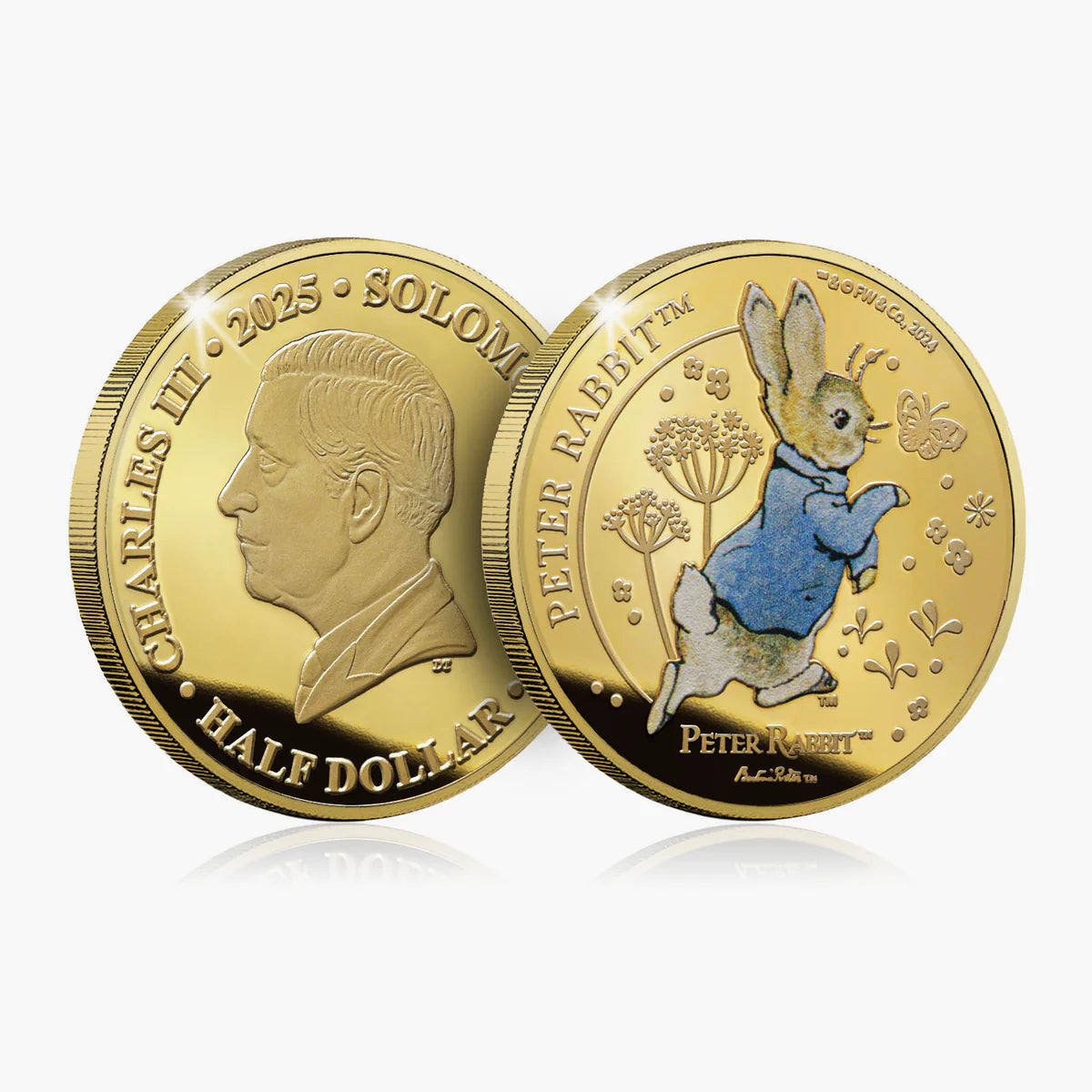 Collection complète de pièces de monnaie Pierre Lapin de Whiskers and Tales