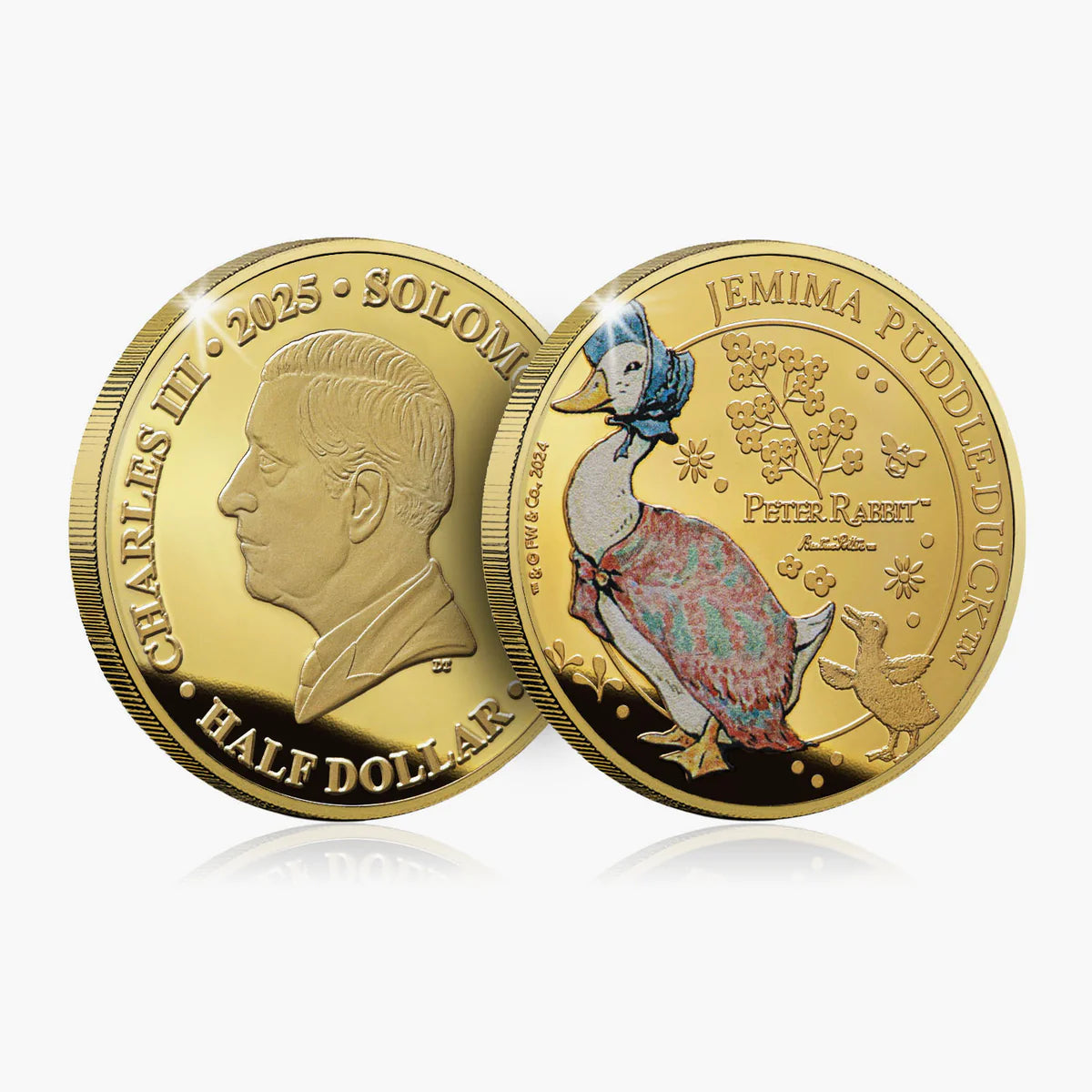 Collection complète de pièces de monnaie Pierre Lapin de Whiskers and Tales