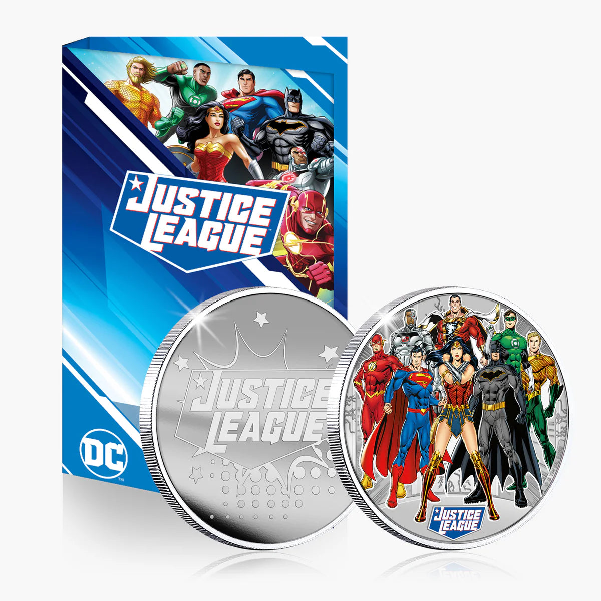 Collection Justice League plaquée argent .999 de DC Comics