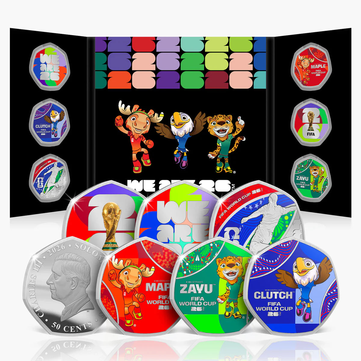 Le coffret officiel de pièces hors circulation de la Coupe du Monde de la FIFA 2026