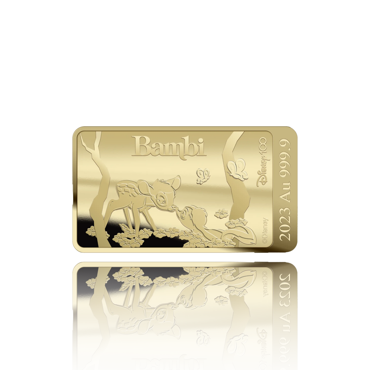 Lingot d'or Bambi – Disney 100 ans (1/100 oz)