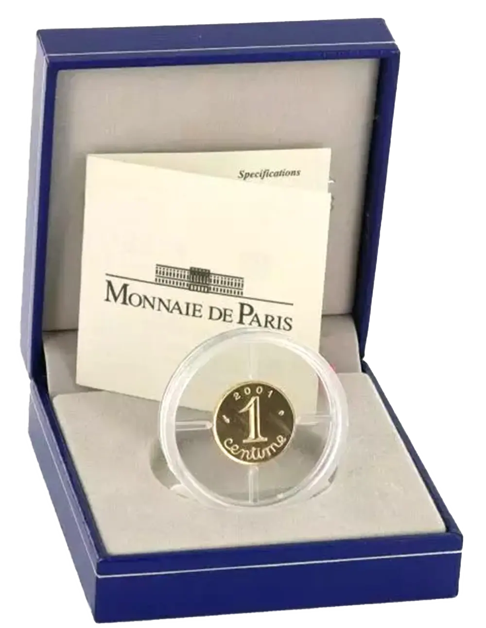 1 Centime Épi  Or  2001  Monnaie de Paris