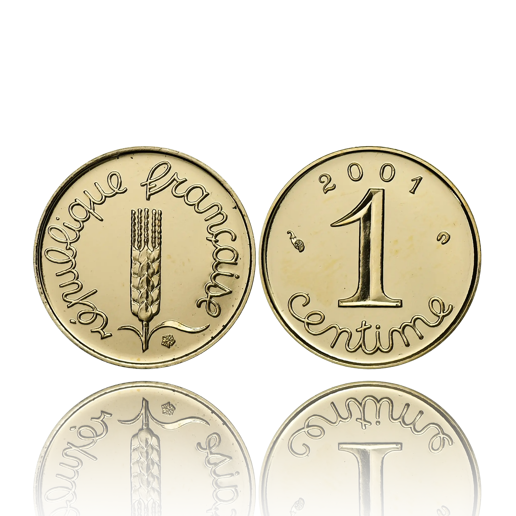 1 Centime Épi  Or  2001  Monnaie de Paris